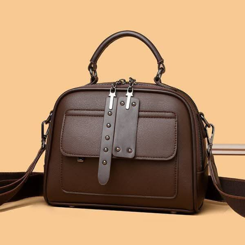 New ladies' handbag & Crossbody Bag (Coffee)